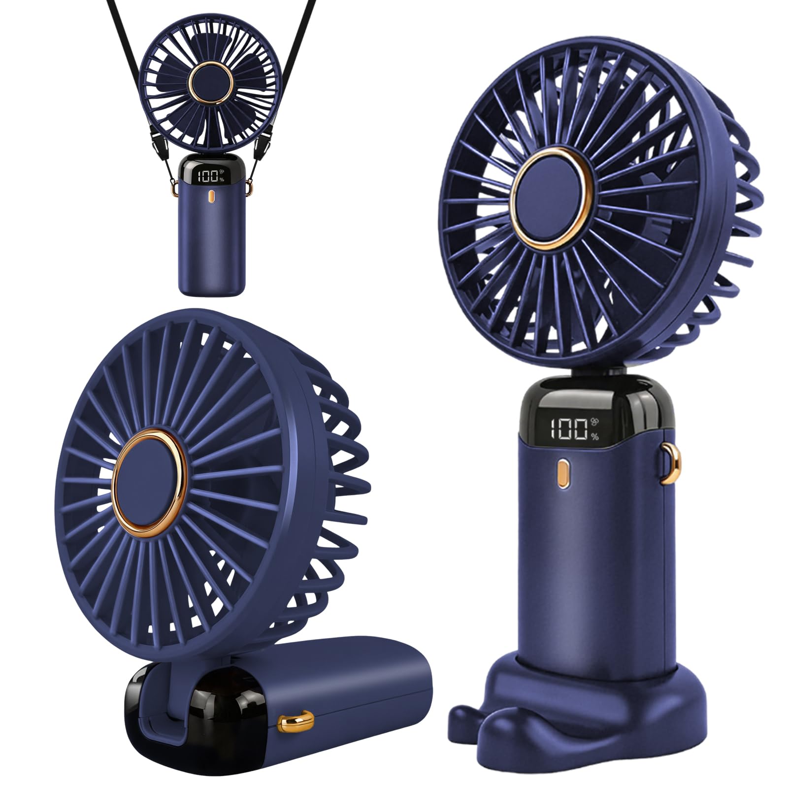 Mini ventilateur rechargeable USB avec écran LED — cadeau drôle et insolite