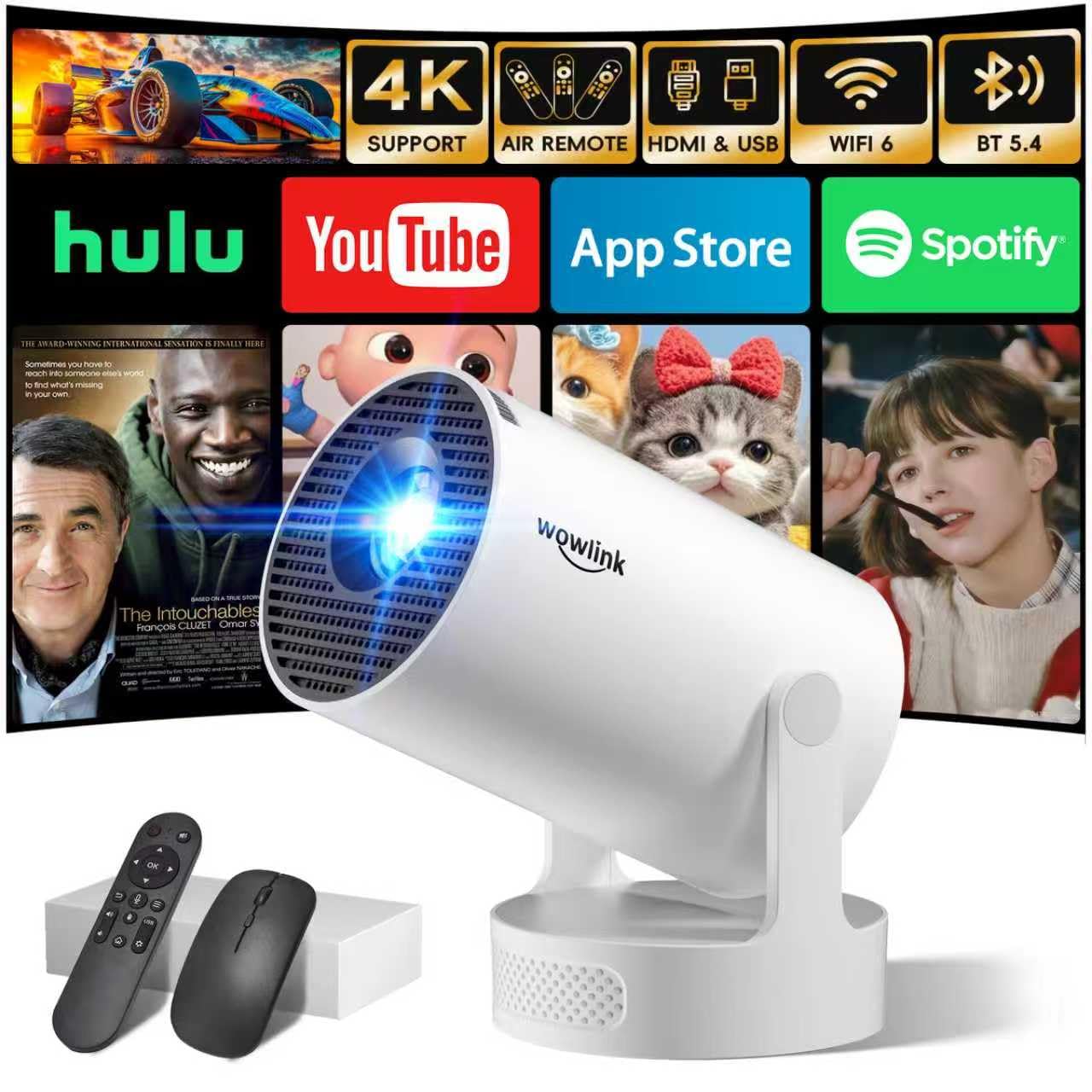 Le mini vidéoprojecteur WiFi & Bluetooth portable — cadeau drôle et insolite
