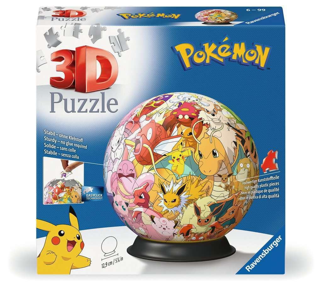 Ravensburger Puzzle 3D Ball Pokémon — 72 pièces — idée cadeau original