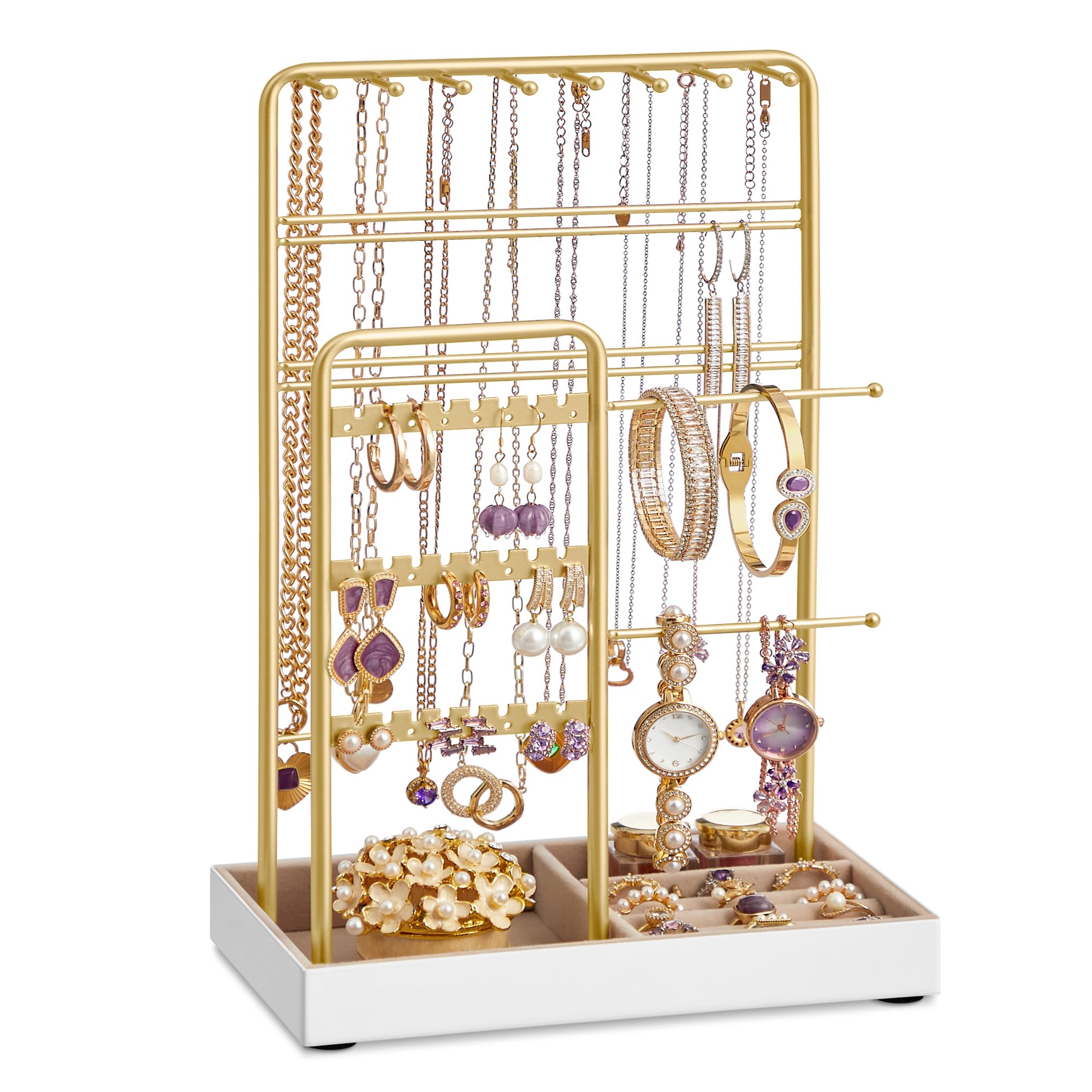 Le porte-bijoux SONGMICS métal avec plateau velours — idée cadeau original