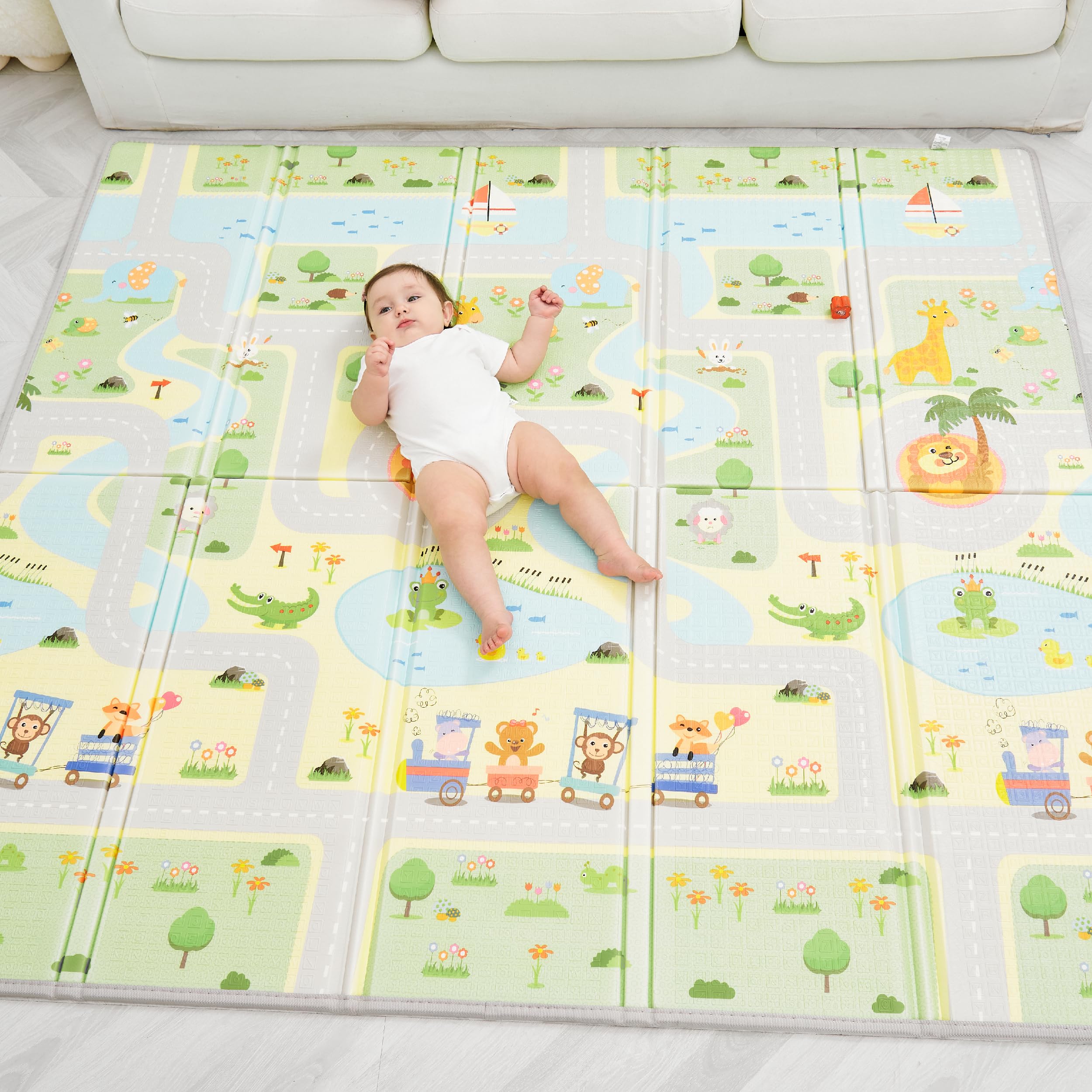 Superbe Bébé - Tapis d'Éveil XXL Pliable Réversible — idée cadeau original